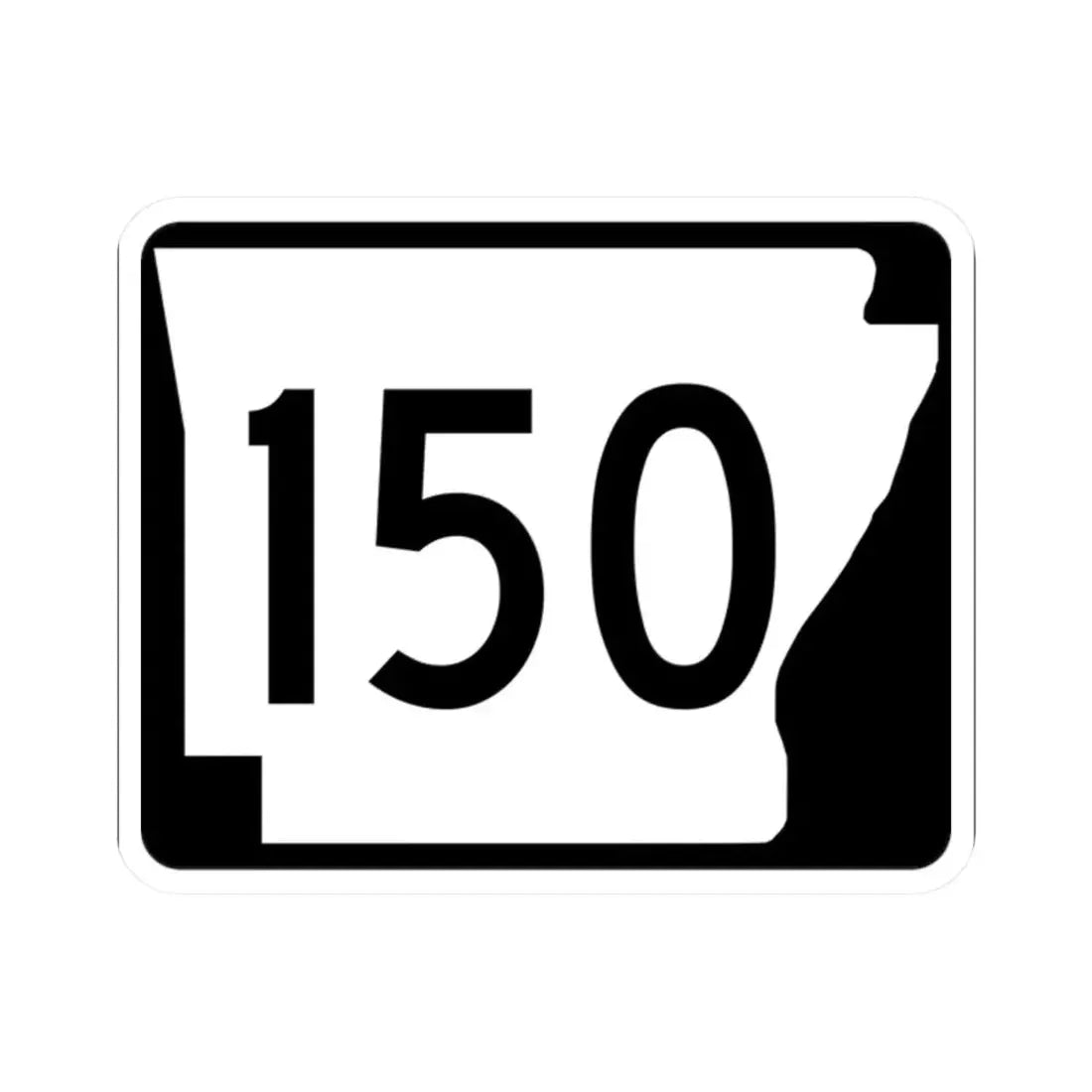 Arkansas 150 (Arkansas) (Road Sign) STICKER Vinyl Kiss-Cut Decal 2 Inch White - The Sticker Space