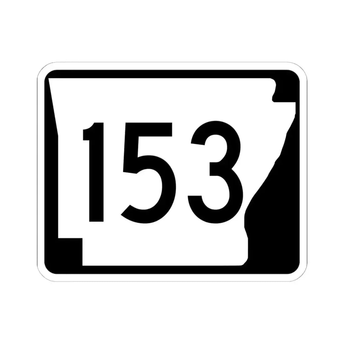Arkansas 153 (Arkansas) (Road Sign) STICKER Vinyl Kiss-Cut Decal 6 Inch White - The Sticker Space