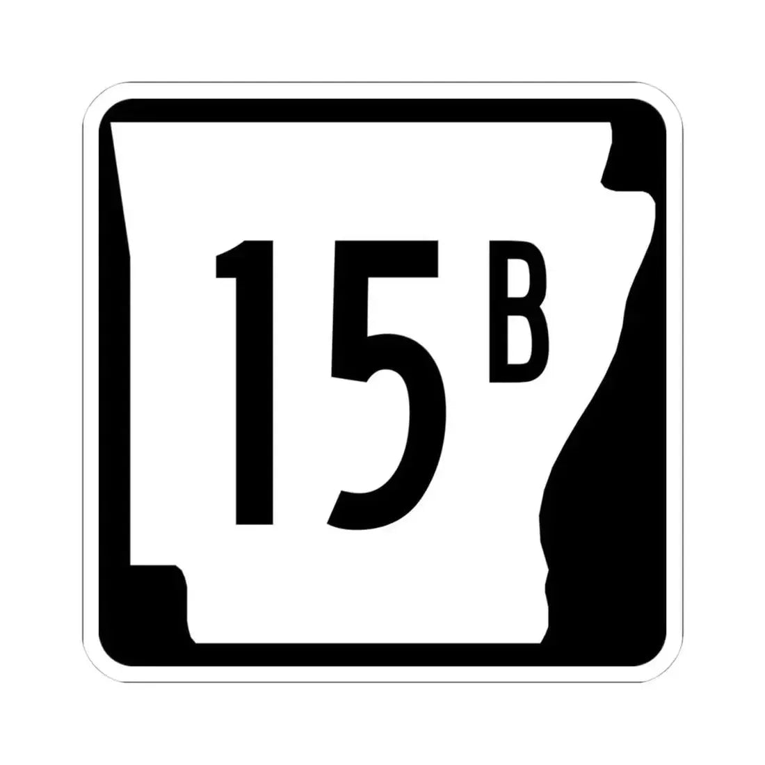 Arkansas 15B (Arkansas) (Road Sign) STICKER Vinyl Kiss-Cut Decal 4 Inch White - The Sticker Space