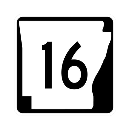 Arkansas 16 (Arkansas) (Road Sign) STICKER Vinyl Kiss-Cut Decal 2 Inch White - The Sticker Space