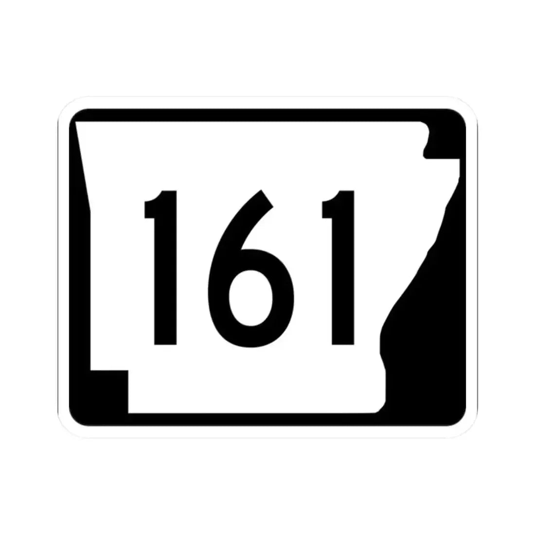 Arkansas 161 (Arkansas) (Road Sign) STICKER Vinyl Kiss-Cut Decal 2 Inch White - The Sticker Space