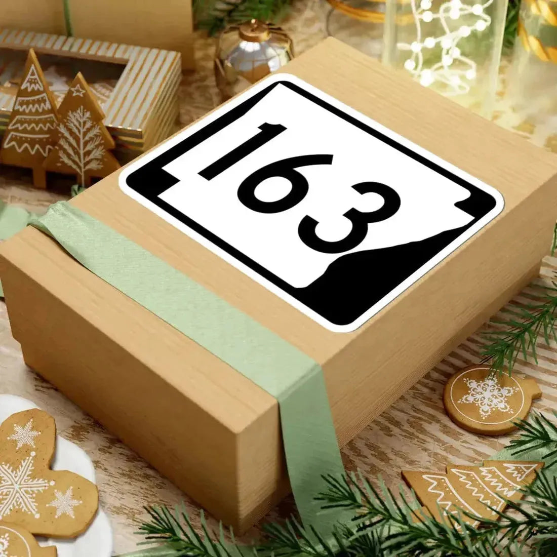 Arkansas 163 (Arkansas) (Road Sign) STICKER Vinyl Kiss-Cut Decal - The Sticker Space