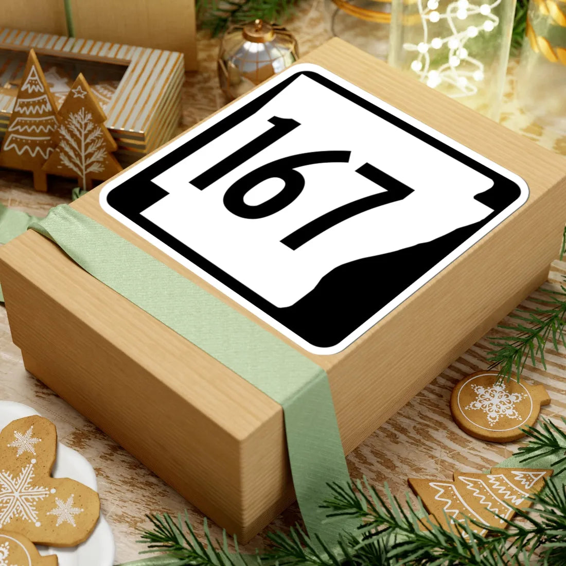 Arkansas 167 1970 (Arkansas) (Road Sign) STICKER Vinyl Kiss-Cut Decal - The Sticker Space