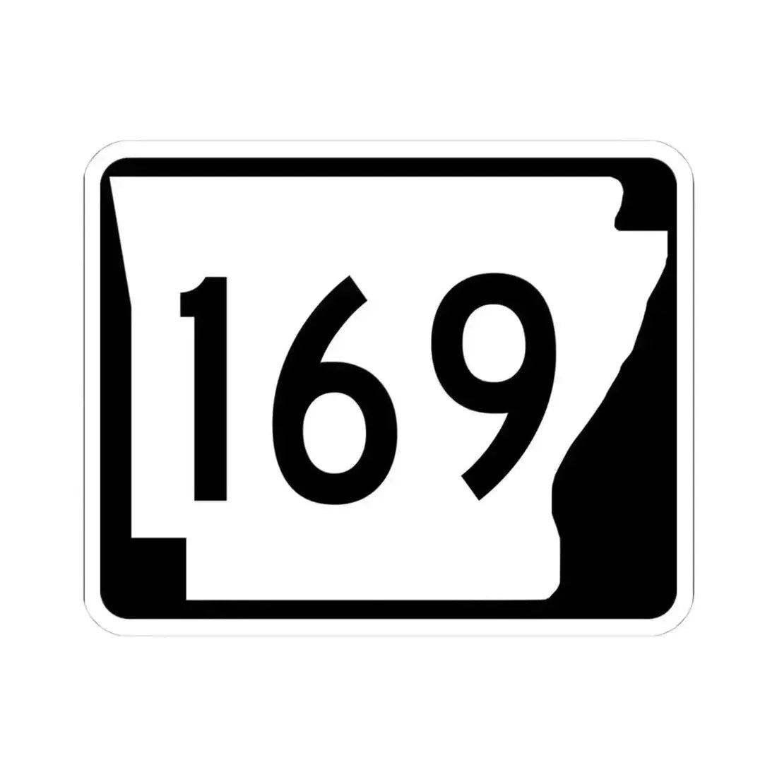 Arkansas 169 (Arkansas) (Road Sign) STICKER Vinyl Kiss-Cut Decal 4 Inch White - The Sticker Space