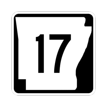 Arkansas 17 (Arkansas) (Road Sign) STICKER Vinyl Kiss-Cut Decal 4 Inch White - The Sticker Space