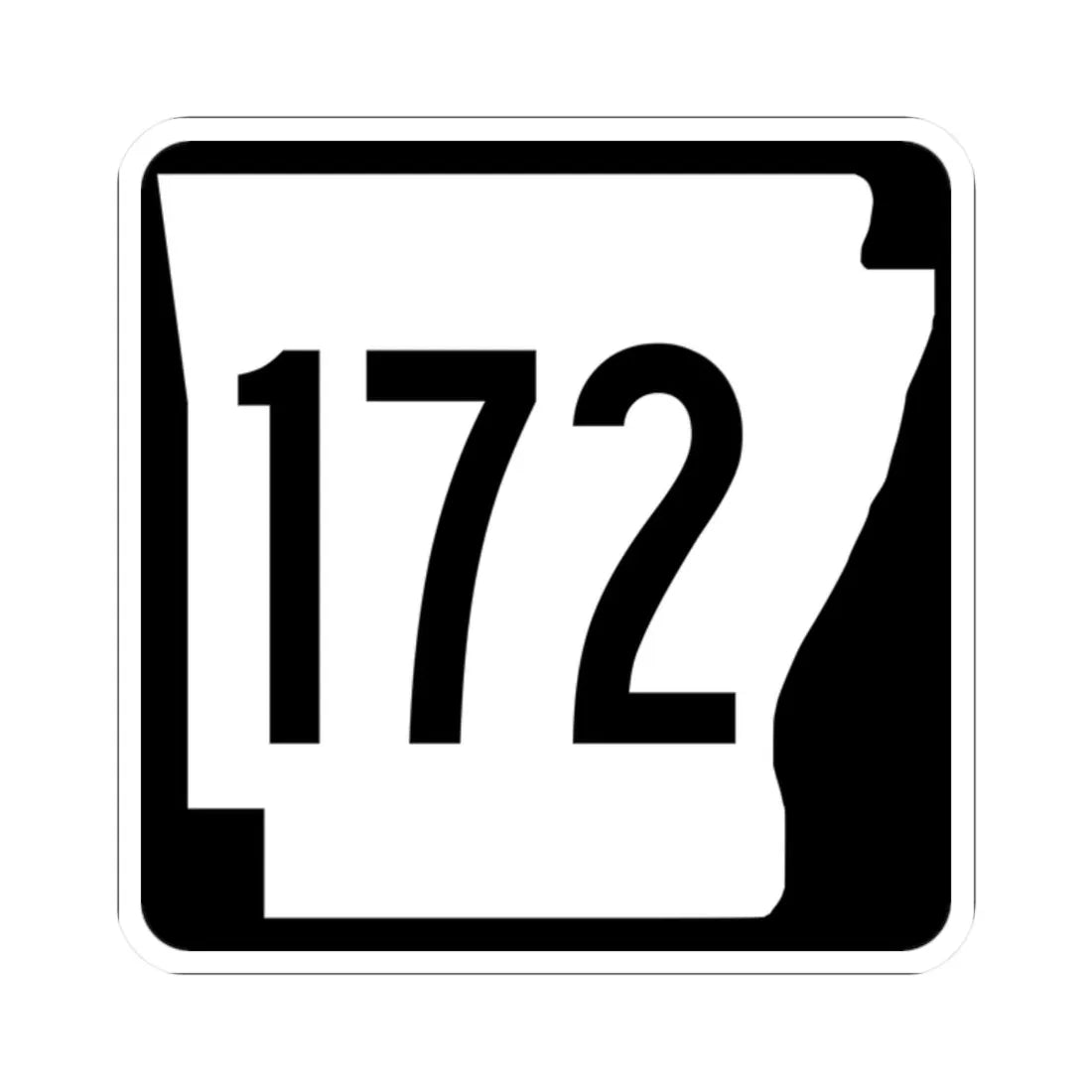 Arkansas 172 1970 (Arkansas) (Road Sign) STICKER Vinyl Kiss-Cut Decal 2 Inch White - The Sticker Space
