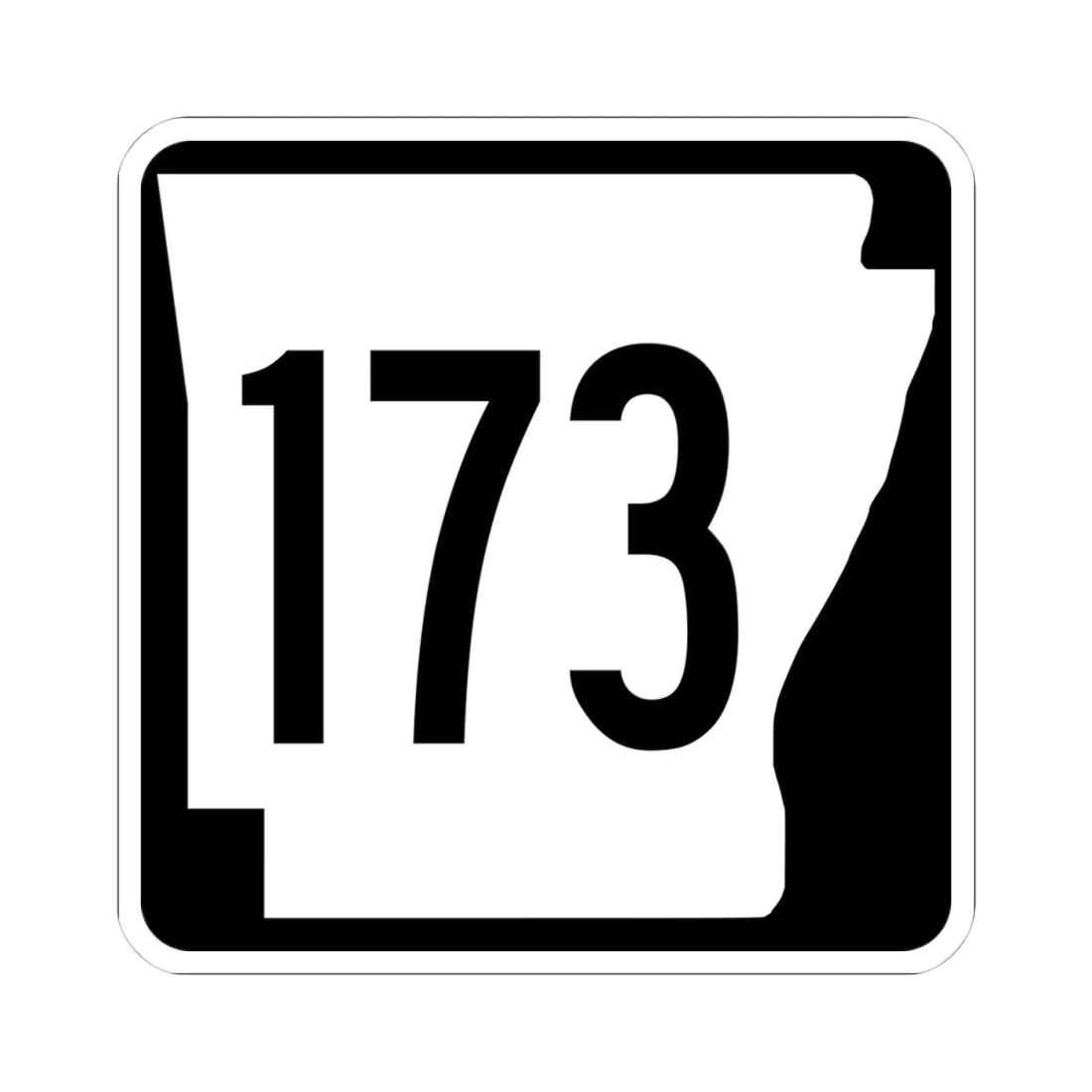 Arkansas 173 1970 (Arkansas) (Road Sign) STICKER Vinyl Kiss-Cut Decal 4 Inch White - The Sticker Space