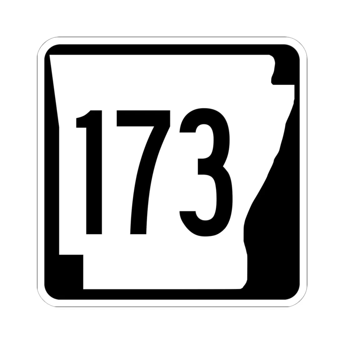 Arkansas 173 1970 (Arkansas) (Road Sign) STICKER Vinyl Kiss-Cut Decal 6 Inch White - The Sticker Space