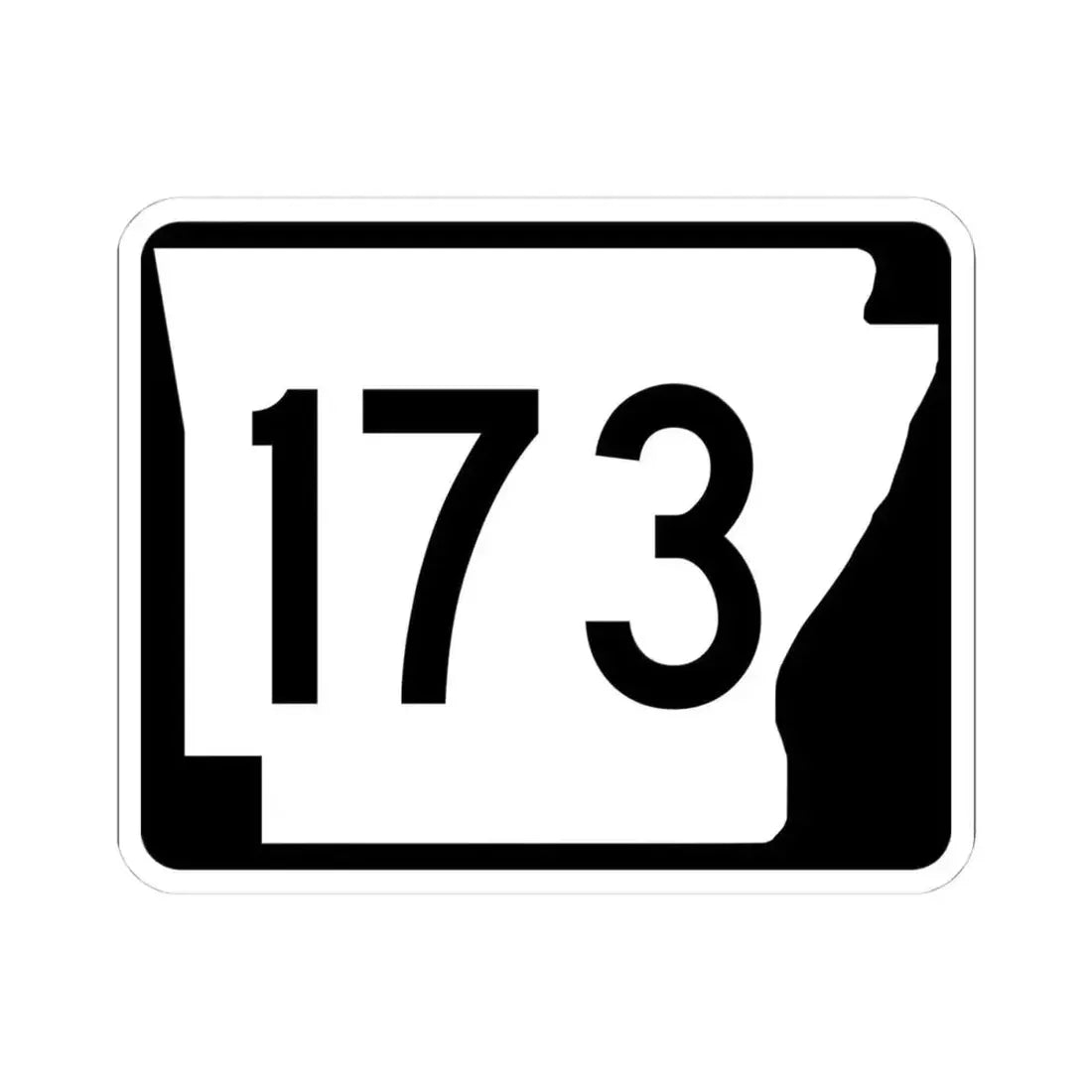 Arkansas 173 (Arkansas) (Road Sign) STICKER Vinyl Kiss-Cut Decal 4 Inch White - The Sticker Space