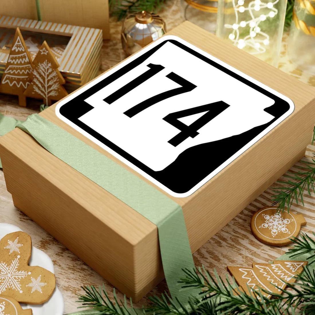 Arkansas 174 1970 (Arkansas) (Road Sign) STICKER Vinyl Kiss-Cut Decal - The Sticker Space