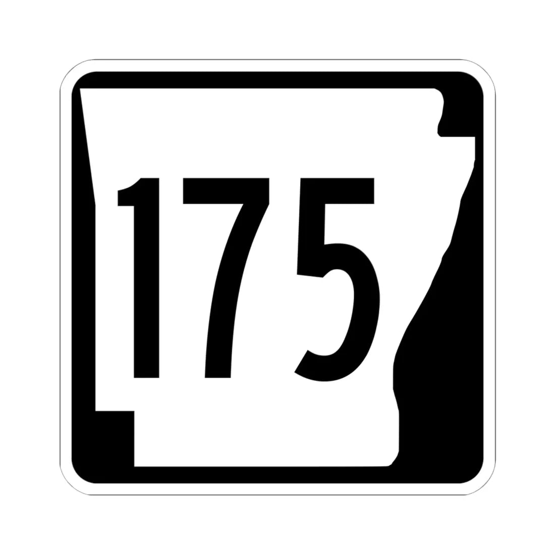 Arkansas 175 1970 (Arkansas) (Road Sign) STICKER Vinyl Kiss-Cut Decal 6 Inch White - The Sticker Space
