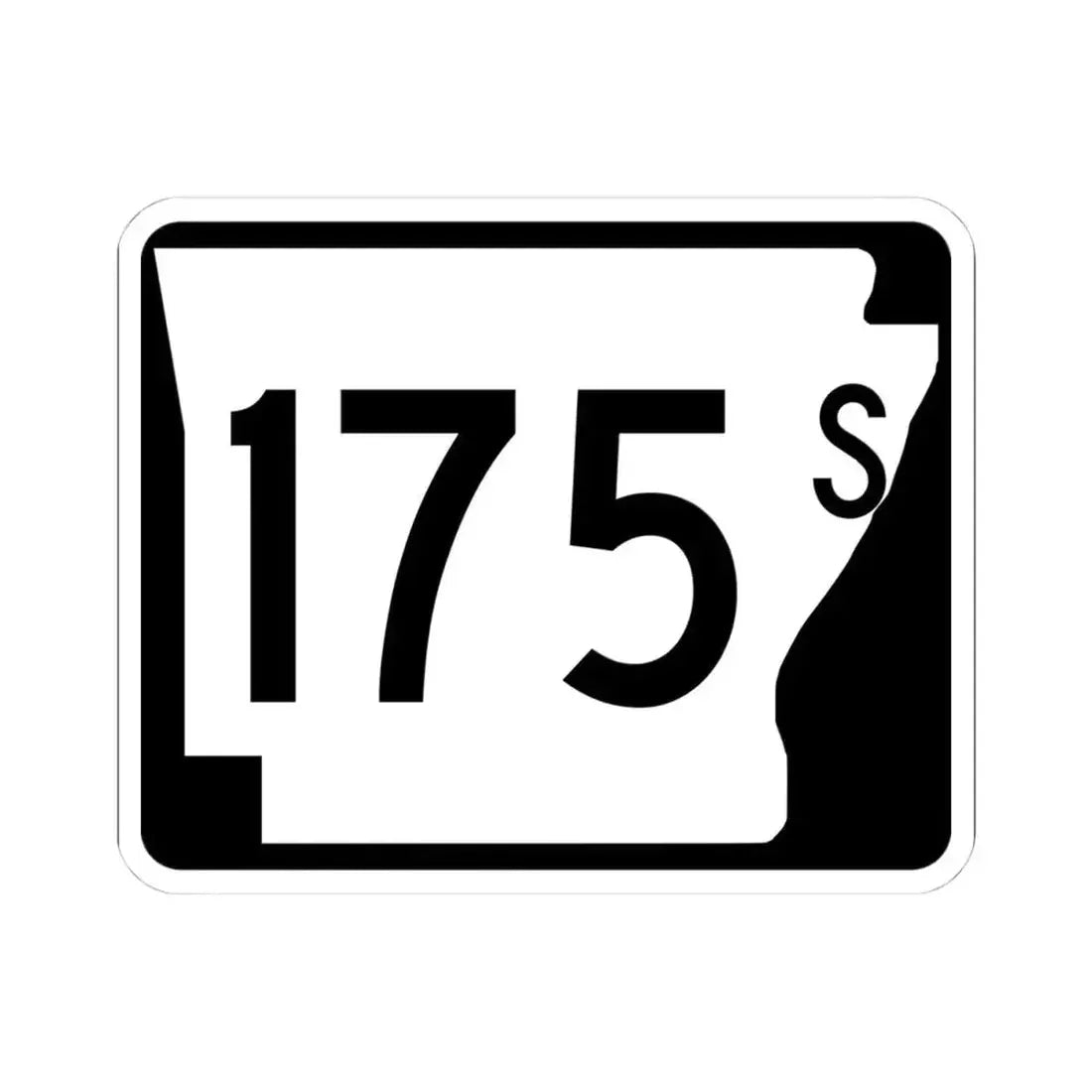 Arkansas 175S (Arkansas) (Road Sign) STICKER Vinyl Kiss-Cut Decal 4 Inch White - The Sticker Space