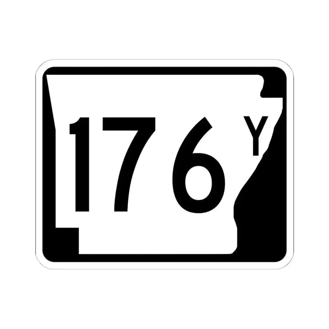 Arkansas 176Y (Arkansas) (Road Sign) STICKER Vinyl Kiss-Cut Decal 6 Inch White - The Sticker Space