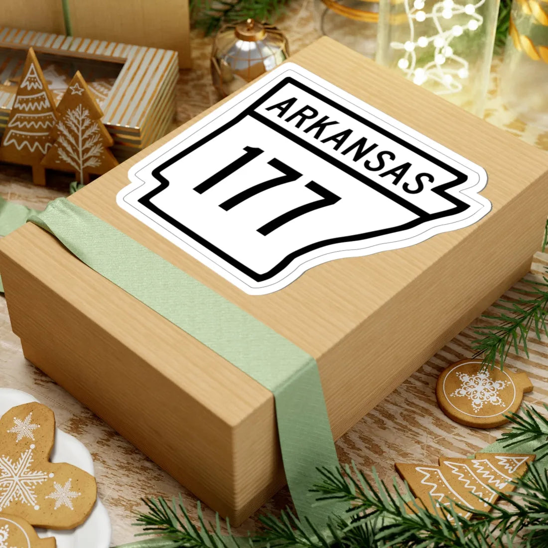 Arkansas 177 1948 (Arkansas) (Road Sign) STICKER Vinyl Kiss-Cut Decal - The Sticker Space