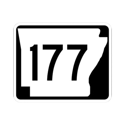 Arkansas 177 (Arkansas) (Road Sign) STICKER Vinyl Kiss-Cut Decal 3 Inch White - The Sticker Space