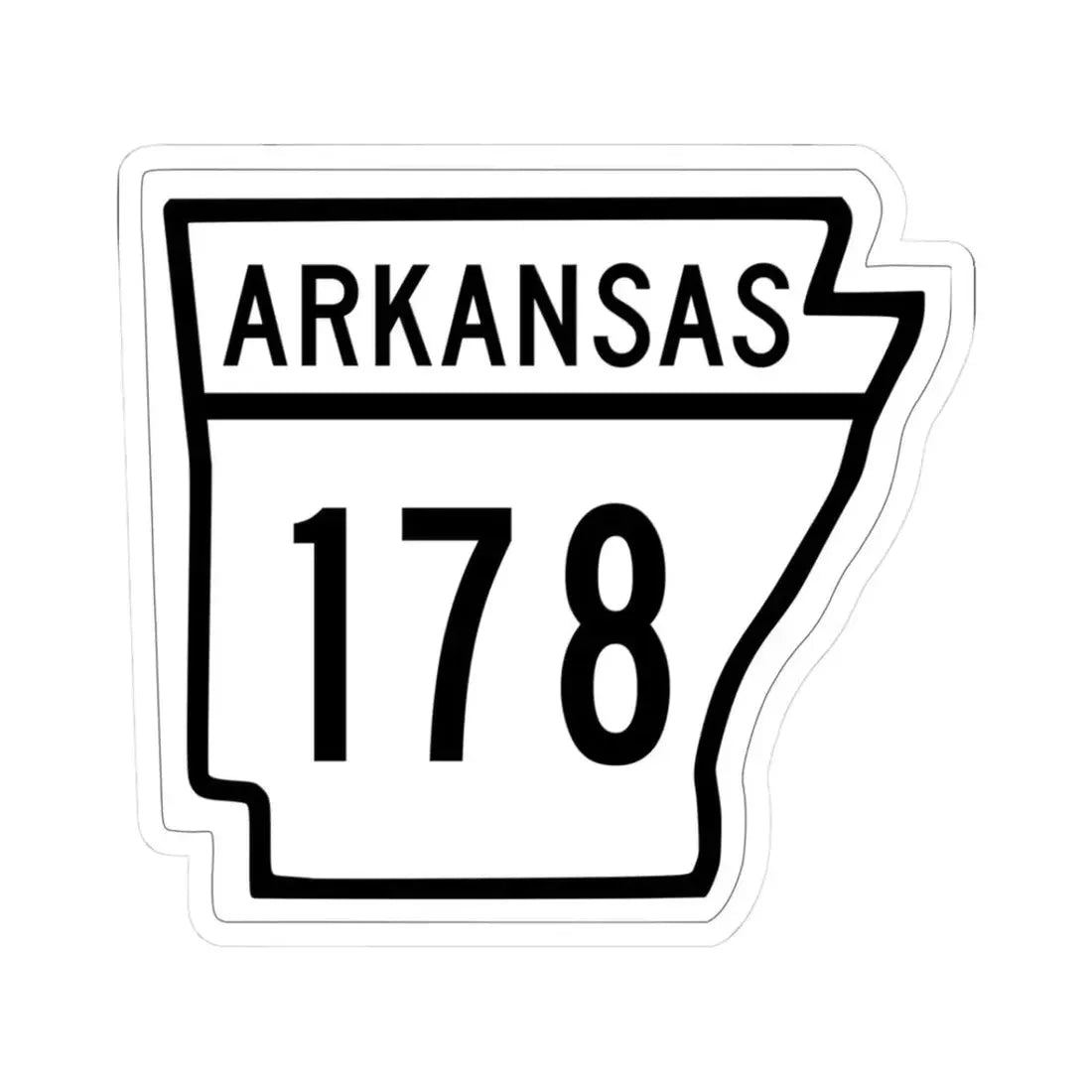 Arkansas 178 1948 (Arkansas) (Road Sign) STICKER Vinyl Kiss-Cut Decal 3 Inch White - The Sticker Space