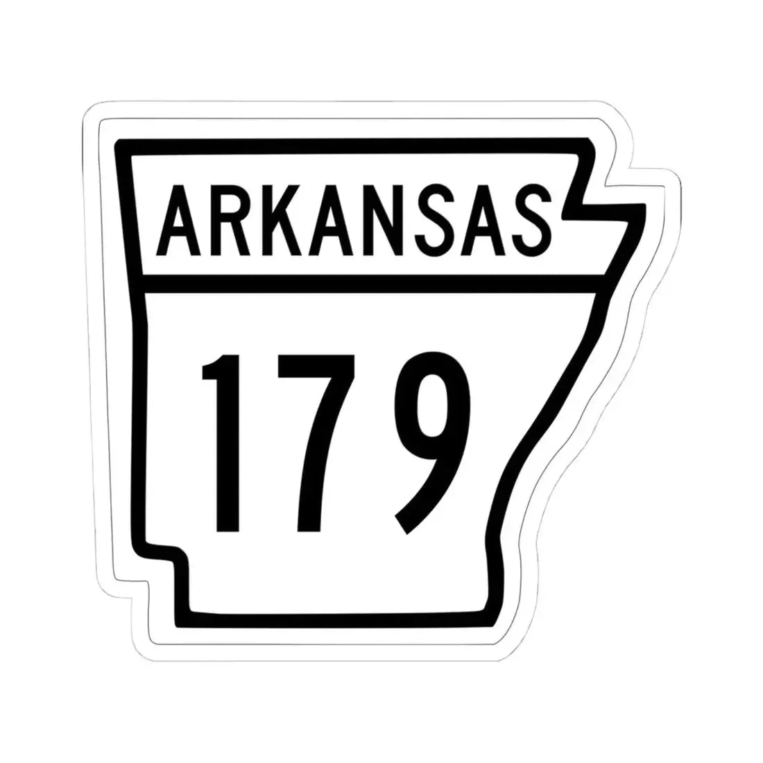 Arkansas 179 1948 (Arkansas) (Road Sign) STICKER Vinyl Kiss-Cut Decal 4 Inch White - The Sticker Space