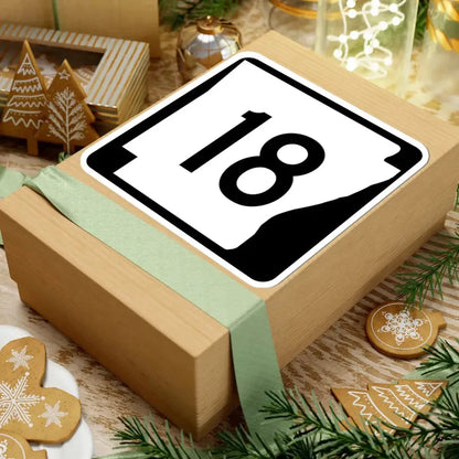 Arkansas 18 (Arkansas) (Road Sign) STICKER Vinyl Kiss-Cut Decal - The Sticker Space