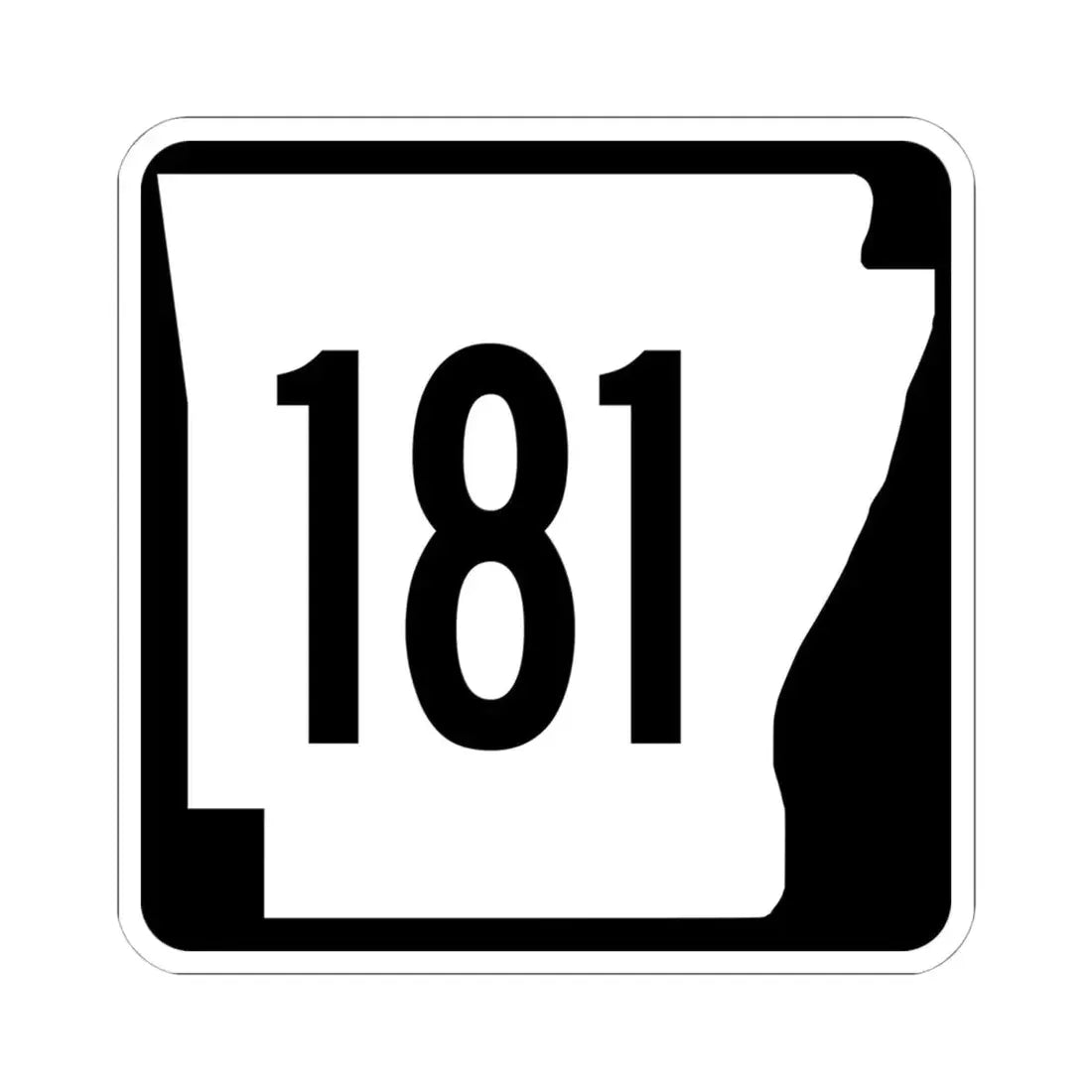 Arkansas 181 1970 (Arkansas) (Road Sign) STICKER Vinyl Kiss-Cut Decal 6 Inch White - The Sticker Space