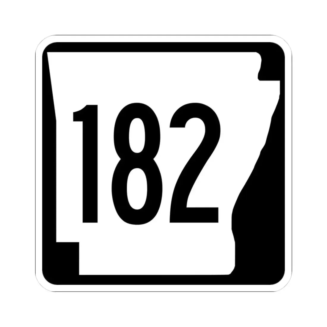 Arkansas 182 1970 (Arkansas) (Road Sign) STICKER Vinyl Kiss-Cut Decal 3 Inch White - The Sticker Space