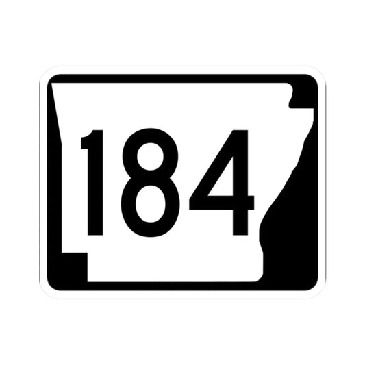Arkansas 184 (Arkansas) (Road Sign) STICKER Vinyl Kiss-Cut Decal 2 Inch White - The Sticker Space