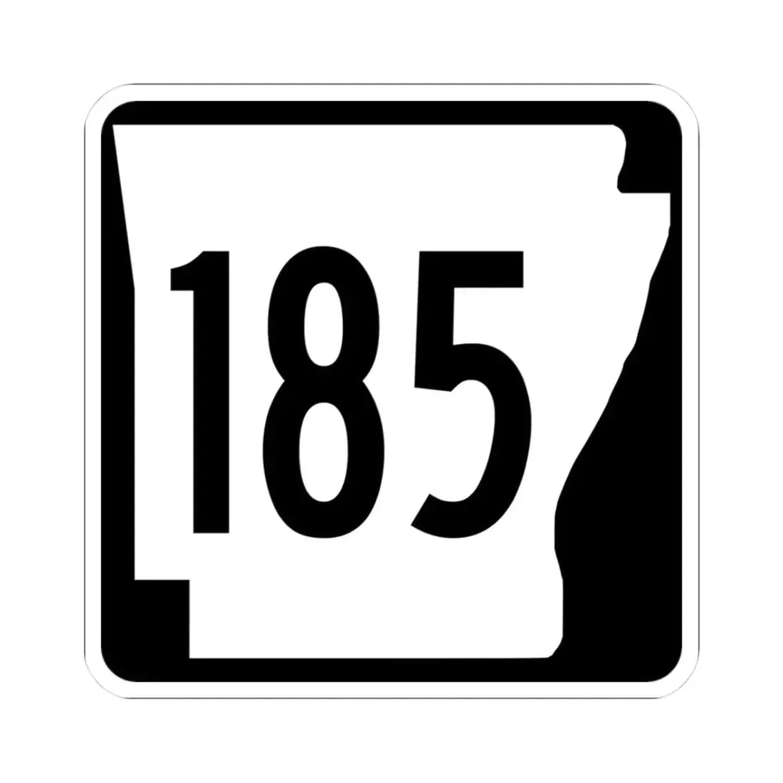 Arkansas 185 1970 (Arkansas) (Road Sign) STICKER Vinyl Kiss-Cut Decal 3 Inch White - The Sticker Space