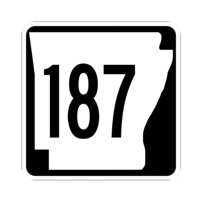 Arkansas 187 1970 (Arkansas) (Road Sign) STICKER Vinyl Kiss-Cut Decal 2 Inch White - The Sticker Space