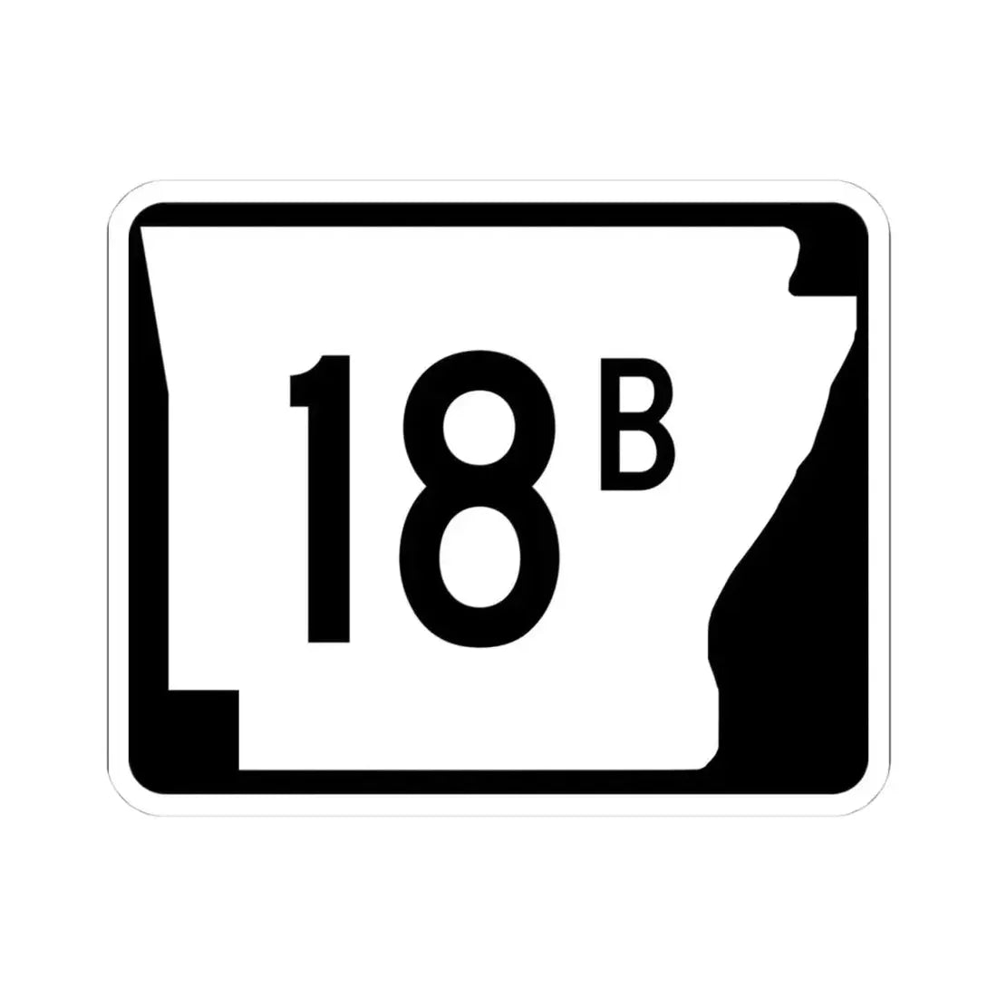 Arkansas 18B (Arkansas) (Road Sign) STICKER Vinyl Kiss-Cut Decal 4 Inch White - The Sticker Space