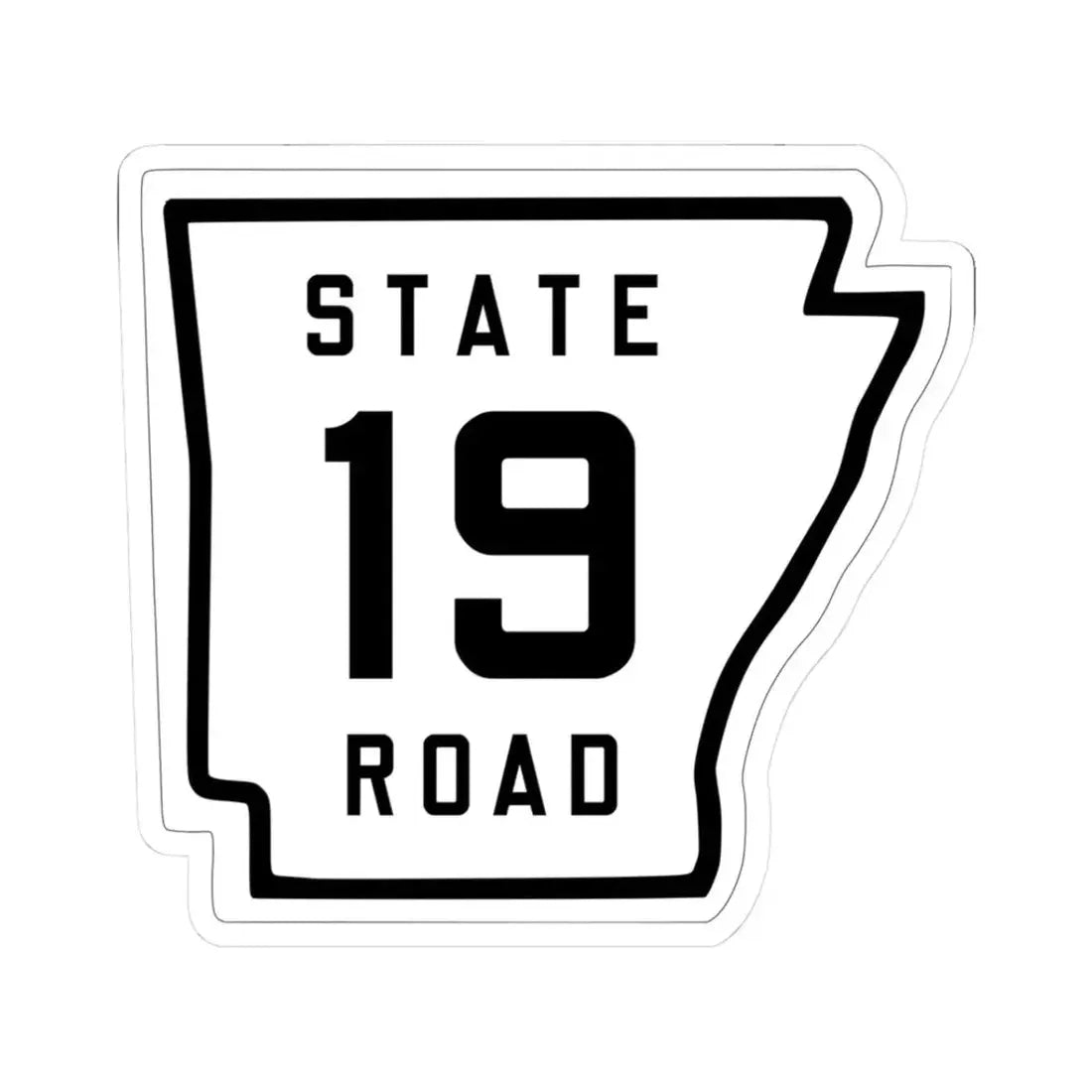Arkansas 19 1926 (Arkansas) (Road Sign) STICKER Vinyl Kiss-Cut Decal 3 Inch White - The Sticker Space