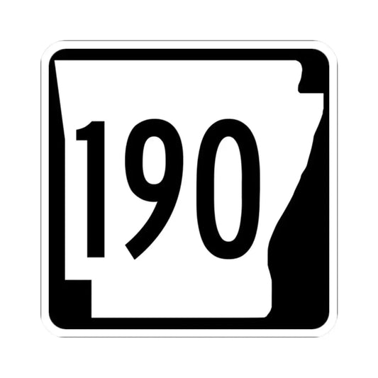 Arkansas 190 1970 (Arkansas) (Road Sign) STICKER Vinyl Kiss-Cut Decal 2 Inch White - The Sticker Space