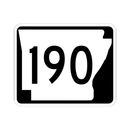 Arkansas 190 (Arkansas) (Road Sign) STICKER Vinyl Kiss-Cut Decal 6 Inch White - The Sticker Space