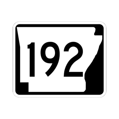 Arkansas 192 (Arkansas) (Road Sign) STICKER Vinyl Kiss-Cut Decal 6 Inch White - The Sticker Space