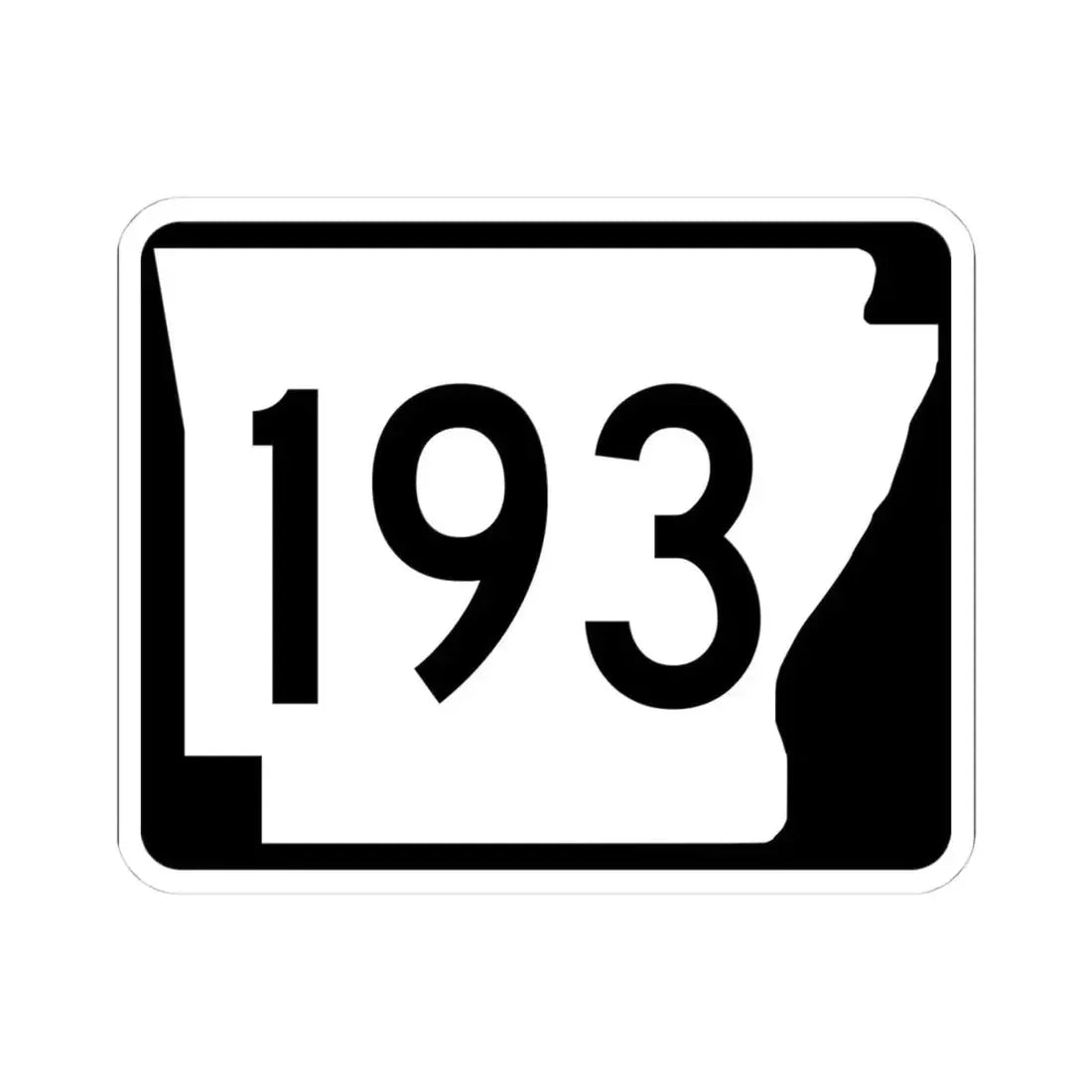 Arkansas 193 (Arkansas) (Road Sign) STICKER Vinyl Kiss-Cut Decal 4 Inch White - The Sticker Space