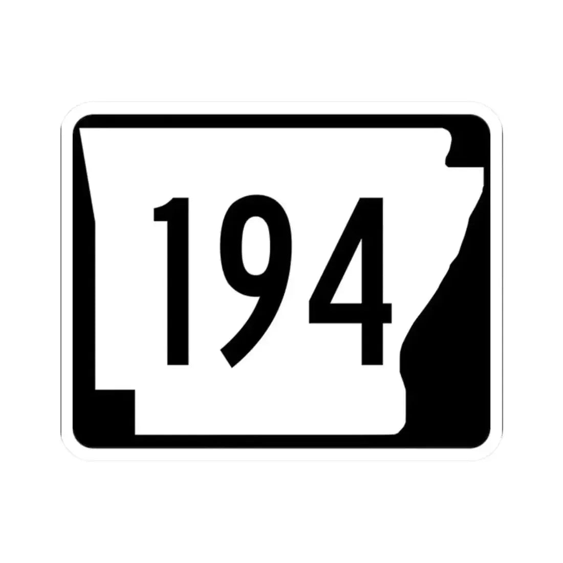 Arkansas 194 (Arkansas) (Road Sign) STICKER Vinyl Kiss-Cut Decal 2 Inch White - The Sticker Space