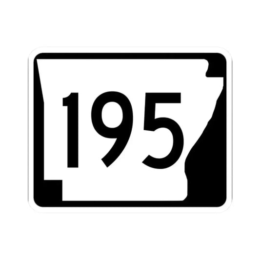 Arkansas 195 (Arkansas) (Road Sign) STICKER Vinyl Kiss-Cut Decal 2 Inch White - The Sticker Space