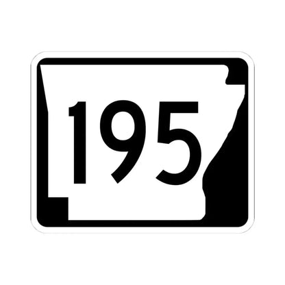 Arkansas 195 (Arkansas) (Road Sign) STICKER Vinyl Kiss-Cut Decal 4 Inch White - The Sticker Space