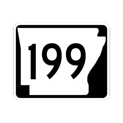 Arkansas 199 (Arkansas) (Road Sign) STICKER Vinyl Kiss-Cut Decal 4 Inch White - The Sticker Space