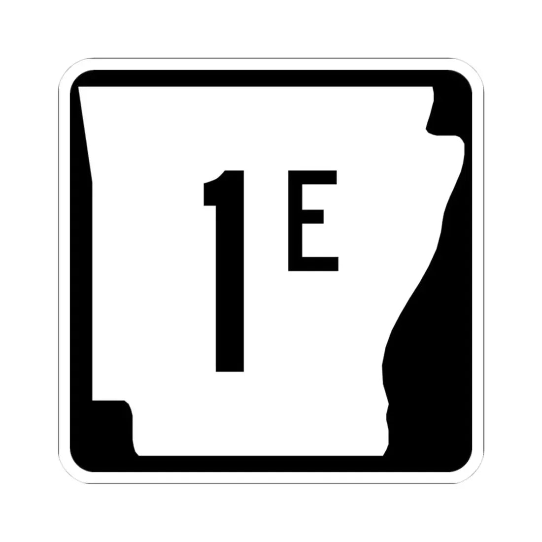 Arkansas 1E (Arkansas) (Road Sign) STICKER Vinyl Kiss-Cut Decal 3 Inch White - The Sticker Space