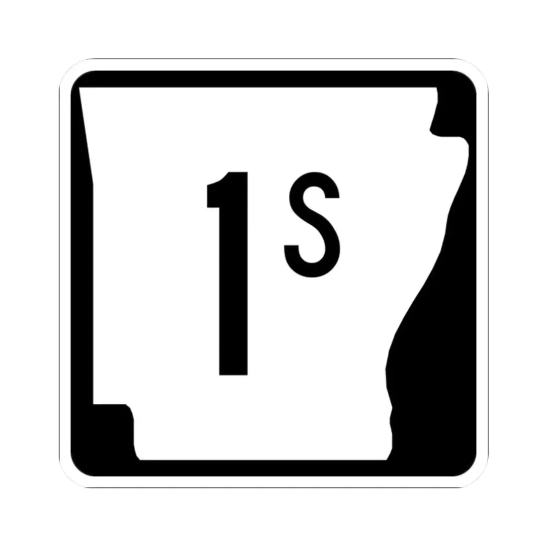 Arkansas 1S (Arkansas) (Road Sign) STICKER Vinyl Kiss-Cut Decal 2 Inch White - The Sticker Space