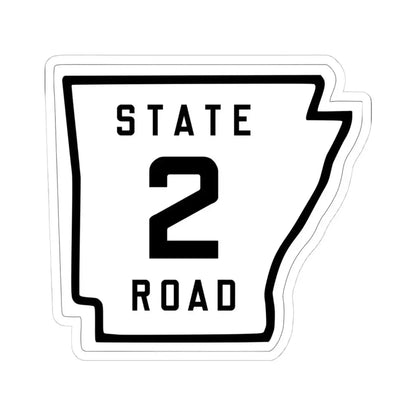 Arkansas 2 1926 (Arkansas) (Road Sign) STICKER Vinyl Kiss-Cut Decal 4 Inch White - The Sticker Space