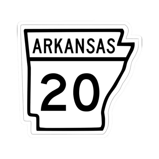 Arkansas 20 1948 (Arkansas) (Road Sign) STICKER Vinyl Kiss-Cut Decal 2 Inch White - The Sticker Space