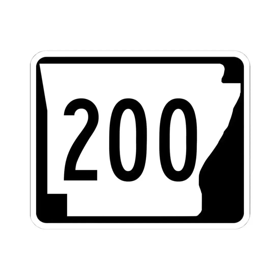 Arkansas 200 (Arkansas) (Road Sign) STICKER Vinyl Kiss-Cut Decal 4 Inch White - The Sticker Space