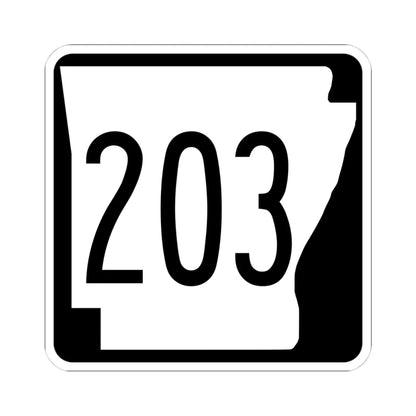 Arkansas 203 1970 (Arkansas) (Road Sign) STICKER Vinyl Kiss-Cut Decal 4 Inch White - The Sticker Space