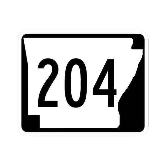 Arkansas 204 (Arkansas) (Road Sign) STICKER Vinyl Kiss-Cut Decal 2 Inch White - The Sticker Space