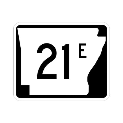 Arkansas 21E (Arkansas) (Road Sign) STICKER Vinyl Kiss-Cut Decal 4 Inch White - The Sticker Space