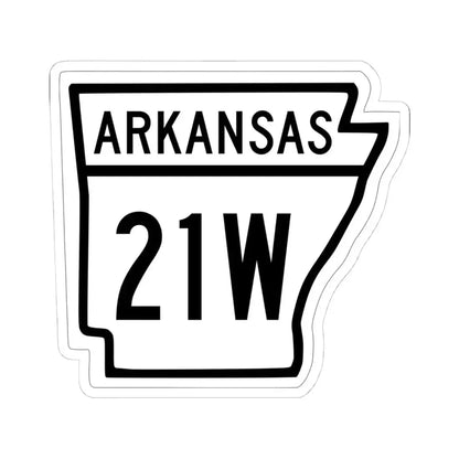 Arkansas 21W 1948 (Arkansas) (Road Sign) STICKER Vinyl Kiss-Cut Decal 4 Inch White - The Sticker Space