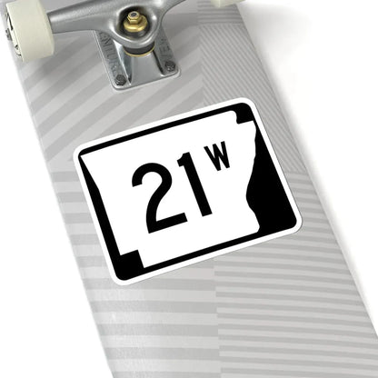 Arkansas 21W (Arkansas) (Road Sign) STICKER Vinyl Kiss-Cut Decal - The Sticker Space