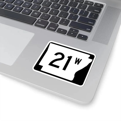 Arkansas 21W (Arkansas) (Road Sign) STICKER Vinyl Kiss-Cut Decal - The Sticker Space