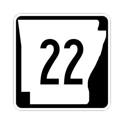 Arkansas 22 (Arkansas) (Road Sign) STICKER Vinyl Kiss-Cut Decal 6 Inch White - The Sticker Space