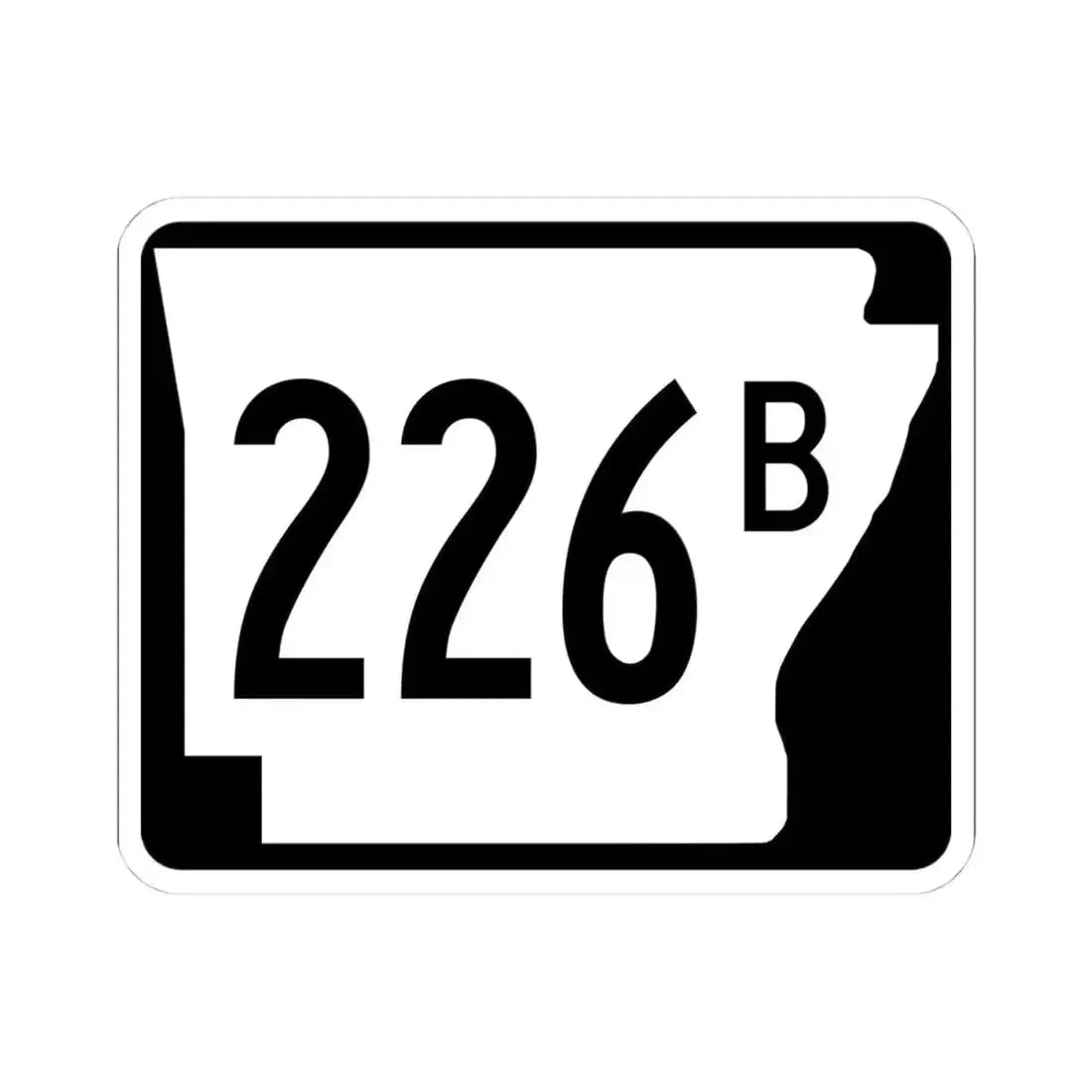 Arkansas 226B (Arkansas) (Road Sign) STICKER Vinyl Kiss-Cut Decal 4 Inch White - The Sticker Space
